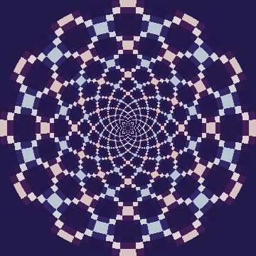 Generated Figure 31 square even cobweb preset through the retino-cortical map