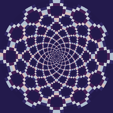Generated Figure 32 square odd cobweb preset through the retino-cortical map