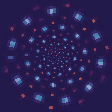 Generated Figure 35 hex pi preset through the retino-cortical map